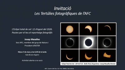 Les Tertúlies fotogràfiques de l’AFC / 05/03