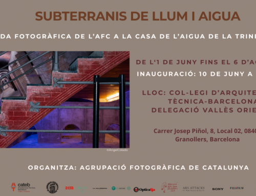Expo externa “Subterranis de llum i aigua: Una mirada fotogràfica de l’AFC a la Casa de l’Aigua de la Trinitat Nova”